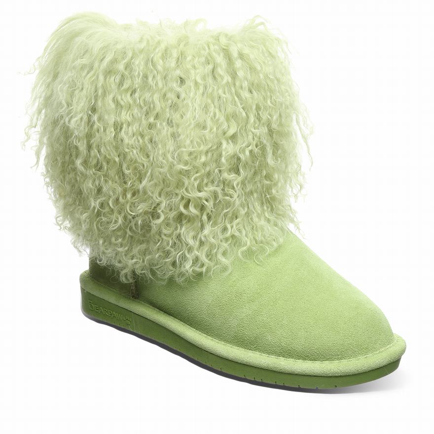 Bearpaw Boo Winter Boots UK - Women's Boots Green ||URAMFO-249||